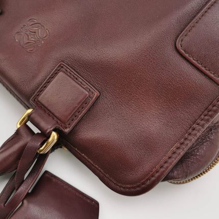 Sold Loewe Amazona 29 in Burgundy Calfskin Leather and Gold-tone Hardware