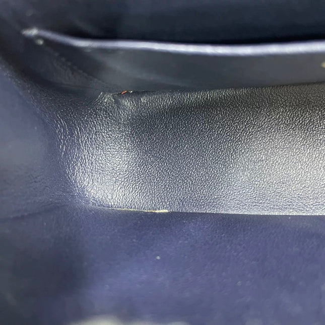 Chanel Classic Flap Rectangular Mini 2015 Navy Lambskin Gold Hardware