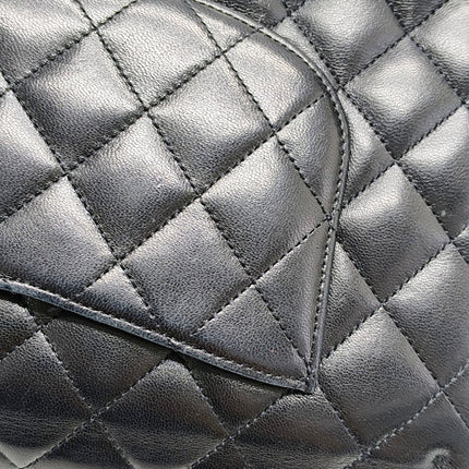 Chanel Classic Flap Medium Black Lambskin Leather Gold Hardware 2009-2010