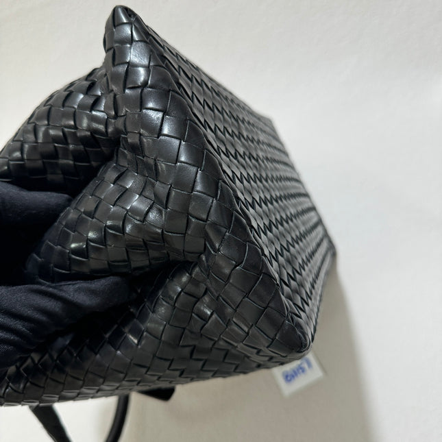 Bottega Veneta Roma Handbag Bag Intrecciato Nappa Leather Black Large 35cm