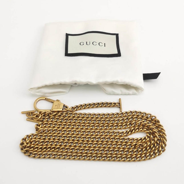 Sold Gucci Marmont Super Mini Flap Leather Bag Red Leather