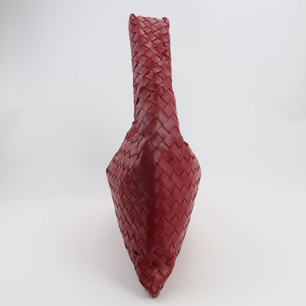 Bottega Veneta Hop Hobo Large Red Intrecciato Leather 45cm