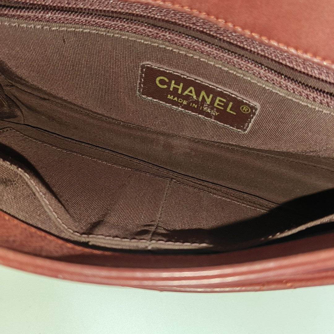 Chanel Classic Flap Medium Happy Stitch Red Leather Gold Hardware, 2015-2016