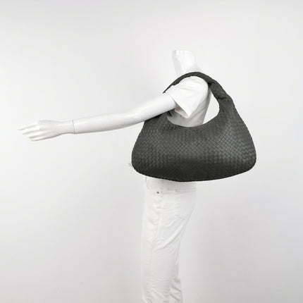 Bottega Veneta Hobo Bag Lambskin leather Dark Grey Large 47cm