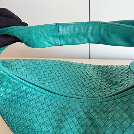 Bottega Veneta Veneta Hobo Maxi Green Intrecciato Leather Bag 51cm