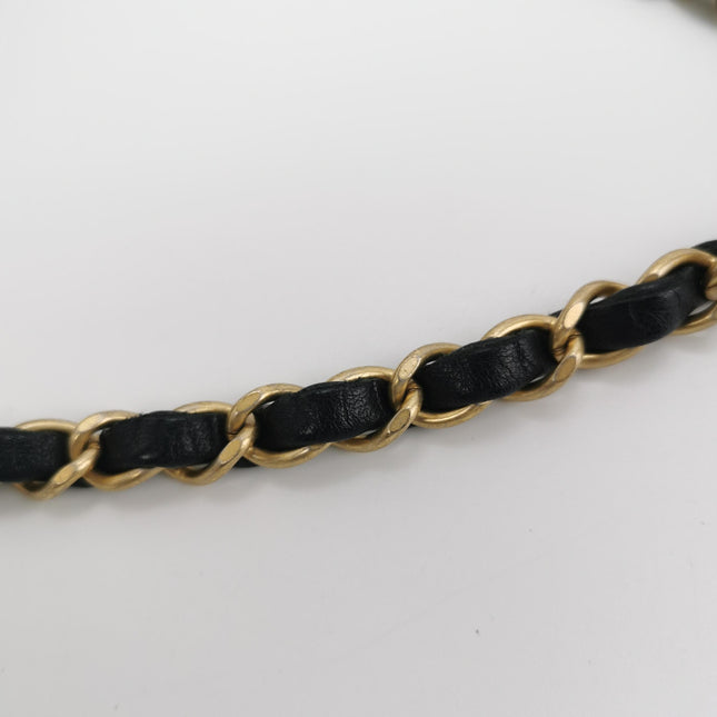 Chanel Classic Flap Mini Egyptian Amulet Black Lambskin Leather Gold Hardware