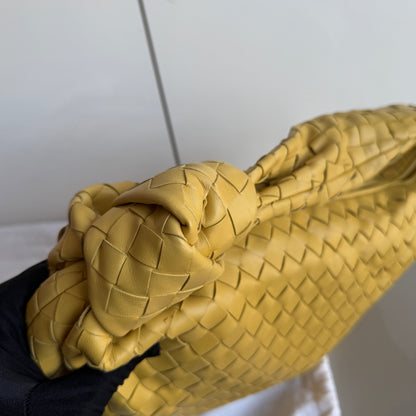 Bottega Veneta Jodie Small Yellow Lambskin Leather