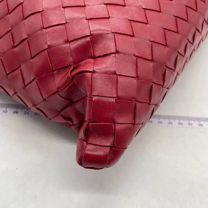 Bottega Veneta Hop Hobo Large Red Intrecciato Leather 45cm