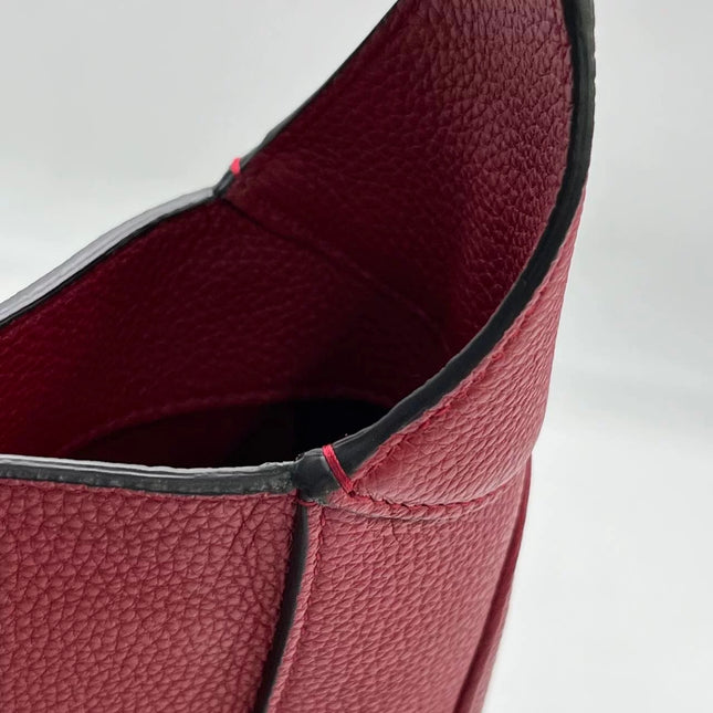 Gucci Jackie 1961 Medium Red Graind Leather Gold Hardware