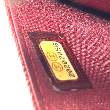 Sold Chanel Wallet on Chain Boy Half Flap Red Caviar Leather