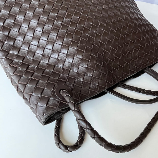Bottega Veneta Andiamo Large Dark Chocolate Brown Handbag
