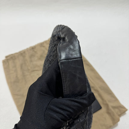 Sold Bottega Veneta Intrecciato Hobo Bag Medium Black Lambskin leather 40cm
