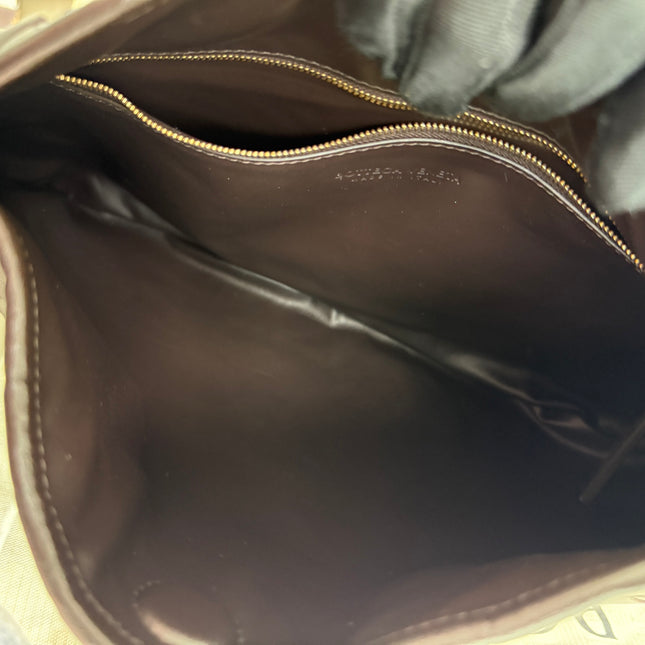 Bottega Veneta Hop Hobo Small Medium Leather Chocolate Brown 46cm