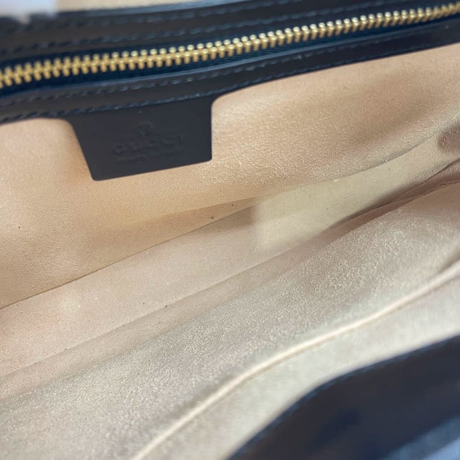 Gucci Jackie 1961 Black Leather Bag Small No Strap
