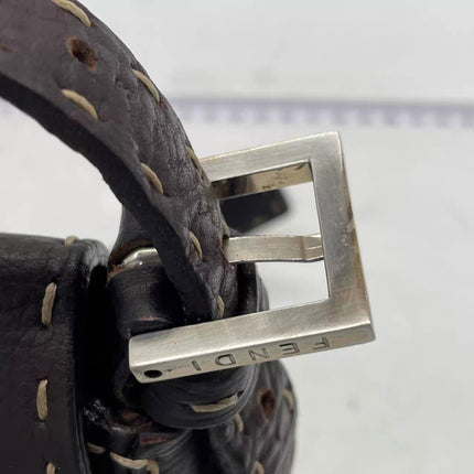 Fendi Baguette Selleria Calfskin Leather Brown Shoulder Bag