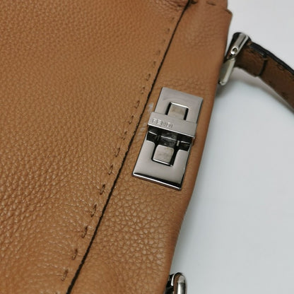 Sold Fendi Peekaboo ISeeU Sellier Medium Calfskin Leather Tan Brown