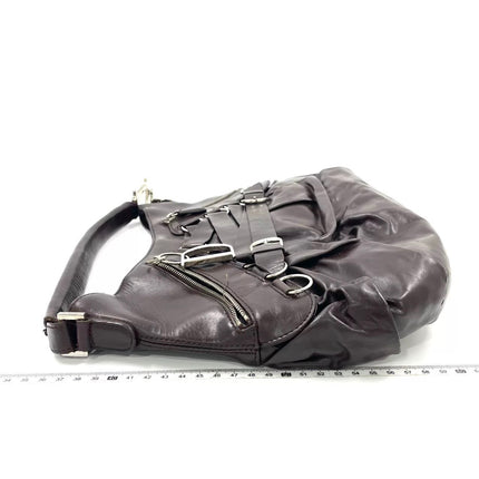 Sac à main Dior Corset en cuir noir et dentelle, avec ferrures argentées