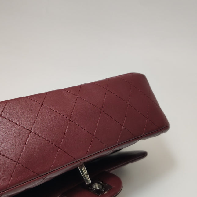 Chanel Classic Flap Rectangular Mini Burgundy Lambskin Silver HW, 2019