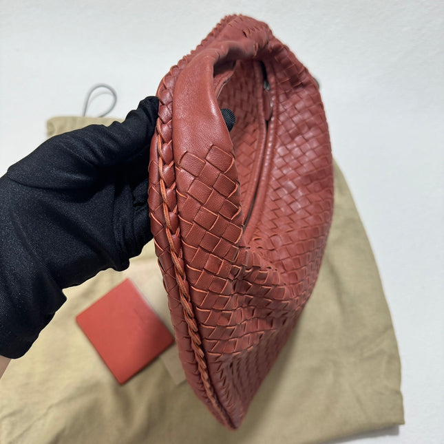 Sold Bottega Veneta Veneta Hobo Small Burgundy 40cm Lambskin Leather