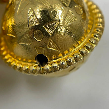 Celine 1990s Gold-tone Triomphe Planet Link Charm Bracelet