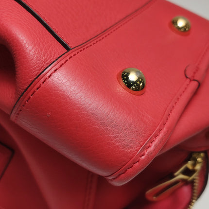 Loewe Amazona 36 Medium Red Leather Snail Lock Gold-tone Hardware