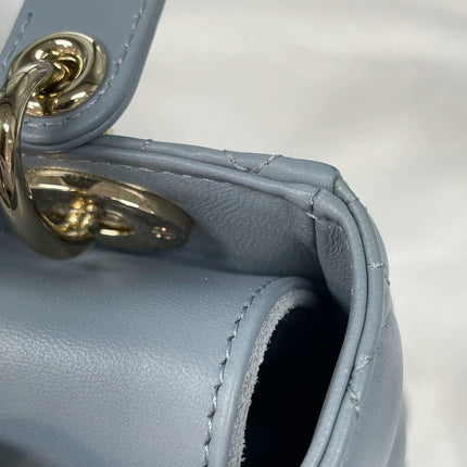 Sold Lady Dior Small My Abcdior Pale Blue Lambskin Cannage Leather