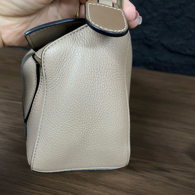 Loewe Puzzle Small Sand Beige Brown Strap Crossbody Bag