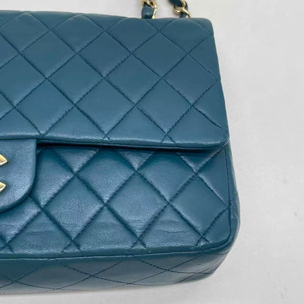 Chanel Classic Flap Medium Vintage Navy Lambskin Leather 24k Gold Hardware