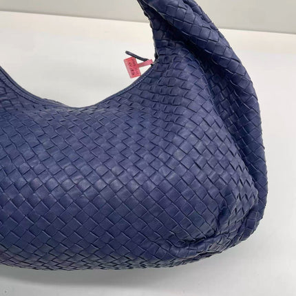 Bottega Veneta Belly Hobo Intrecciato Leather Navy Large 45