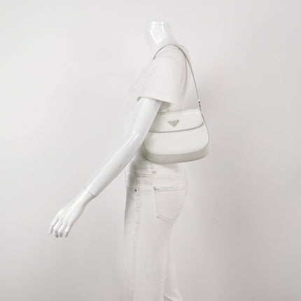 Prada Cleo Flap White Leather Shoulder bag