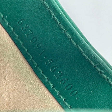 Gucci Jackie 1961 Mini Handbag in Green Leather with Adjustable Strap