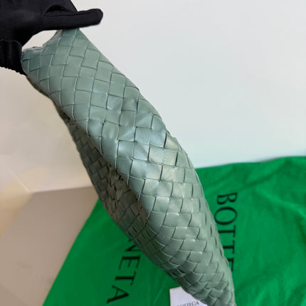 Bottega Veneta Hop Hobo Small Leather Aloe Vera Green