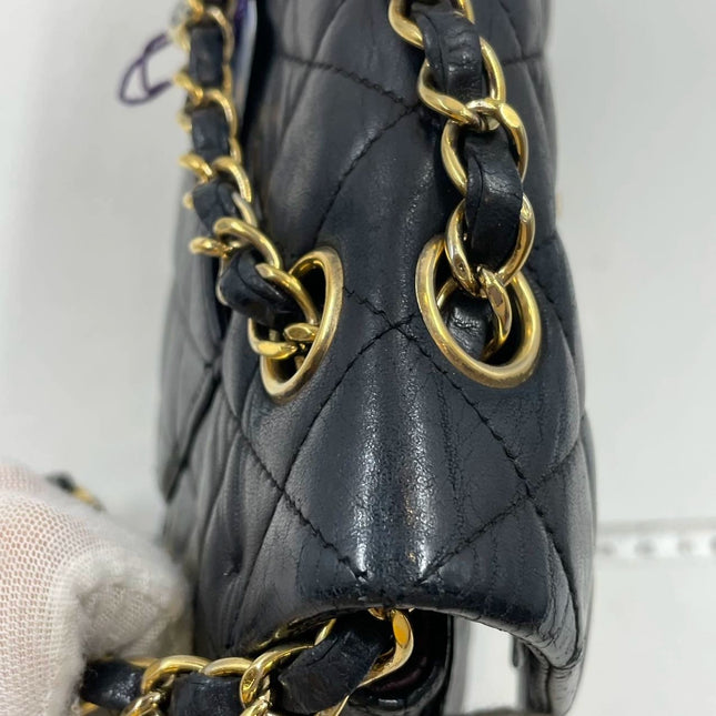 Sold Chanel Timeless/ Classic Flap Medium Black with 24k Gold Plated Hardware