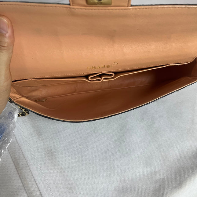 Chanel East West Rare Black Pony-hair Calfskin Leather CC Logo