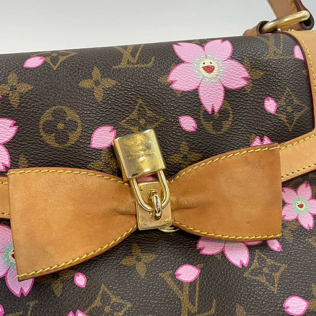 Louis Vuitton x Takashi Murakami Cherry Blossom Sack Reto PM Monogram Handbag
