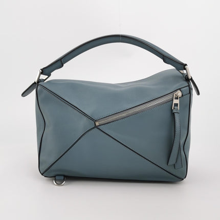 Loewe Puzzle Medium Ash Blue Calfskin leather Crossbody Bag