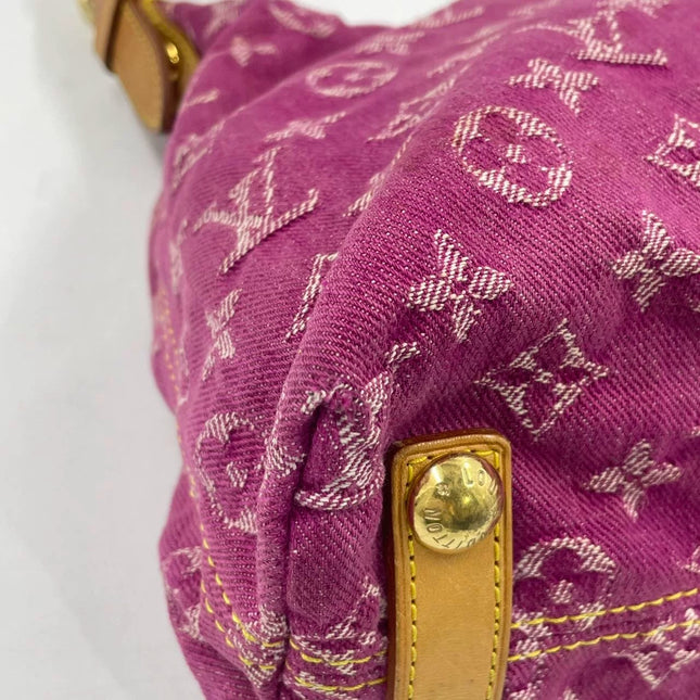 Louis Vuitton Monogram Pink Denim Baggy PM Shoulder Bag
