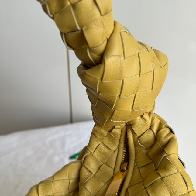 Bottega Veneta Jodie Small Yellow Lambskin Leather