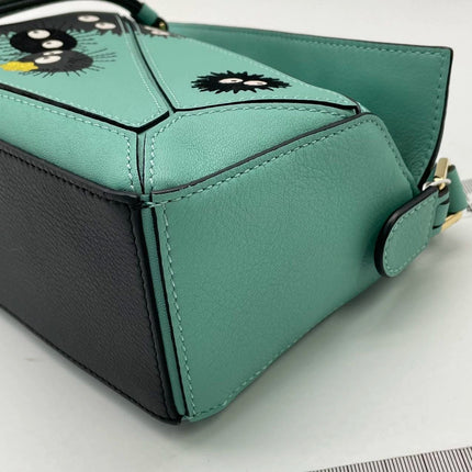 Loewe x Studio Ghibli Collection Susuwatari Mini Puzzle Green Crossbody Bag