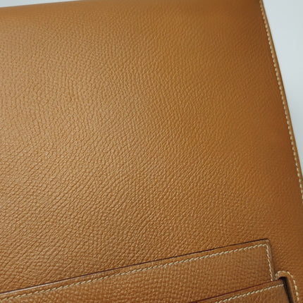 Hermes Kelly 28 Sellier Brown Gold Epsom Leather Gold Hardware 1985