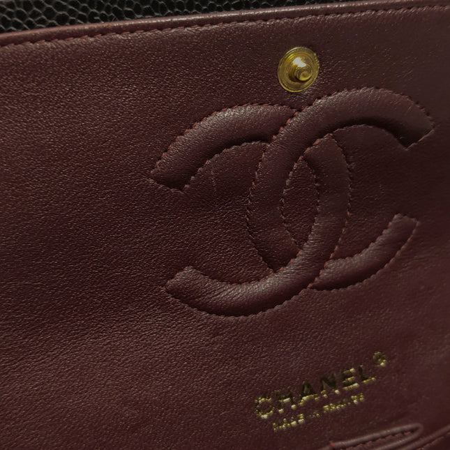 Chanel Classic Flap Medium 2015 Black Caviar Leather Gold Hardware