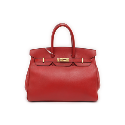 Hermes Birkin 35 Red Togo Calfskin Leather Gold Hardware 1995-Luxbags