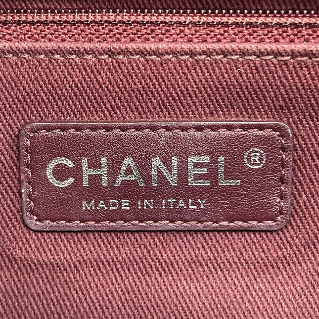 Chanel 2013 Paris-Edinburgh Large Black Flap Calfskin Leather Shoulder Bag