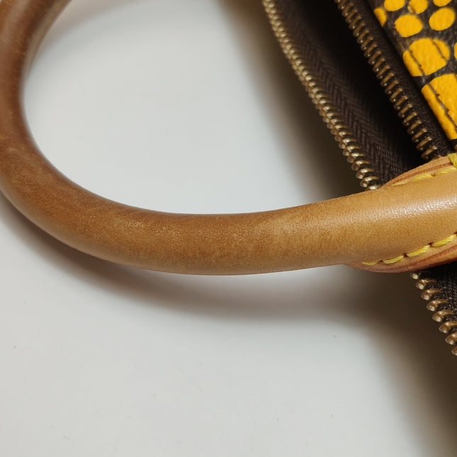 Louis Vuitton Kusama Town Speedy 30 Yellow Top Handle Bag
