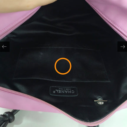 Chanel Cambon Large Pink Calfskin Leather Double Strap Handbag