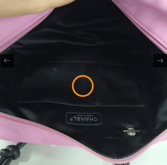 Chanel Cambon Large Pink Calfskin Leather Double Strap Handbag