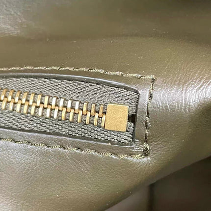 Bottega Veneta Hop Large Leather Dark Olive Green Hobo Bag