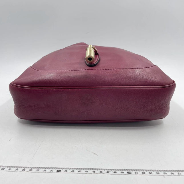 Sold Gucci Jackie 1961 Soft Medium Leather Bag Burgundy Red