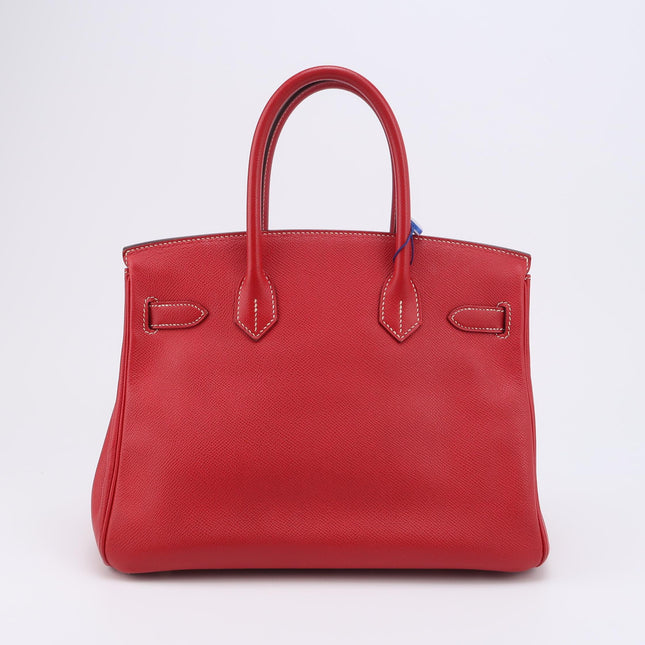 Hermes Birkin 30 Epsom Leather Red Rouge Casaque Gold Hardware 2012