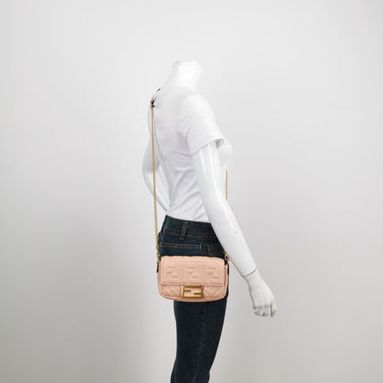 Sold Fendi Baguette Mini Light Pink Nappa Leather Crossbody Bag